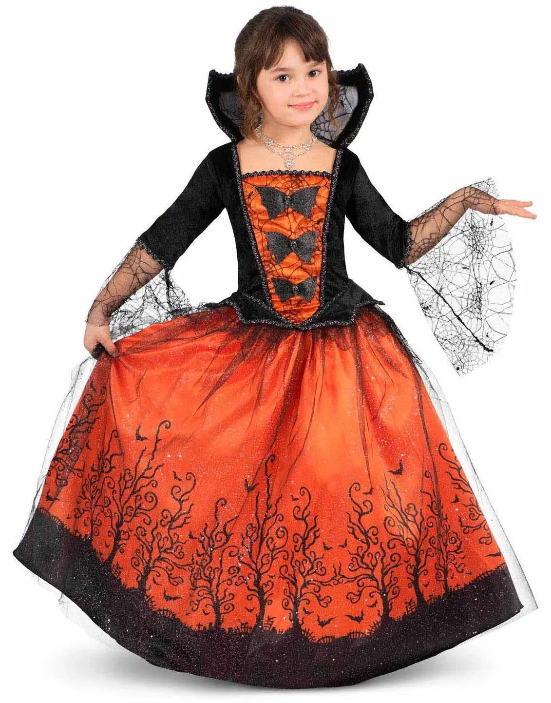 Disfraz de Vampiresa Elegante para Niña Vampiros y vampiresas Viving